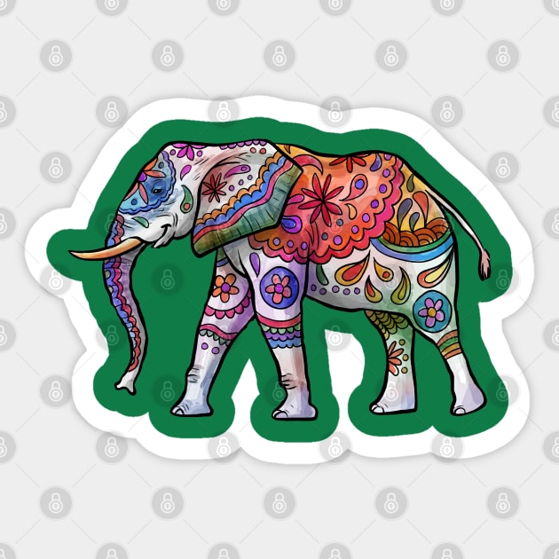 Elephant Sticker by Mako Design 